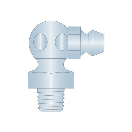 Heritage Industrial Grease Fitting, 1/4"-28SAE-LT 90D CS Z3 H1911NZ3